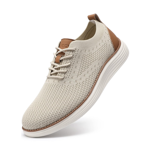 VILOCY Men's Casual Dress Sneakers Oxfords Business Mesh Breathable Walking Shoes Tennis Comfortable 44