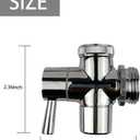 All Brass Faucet Diverter Valve with Aerator, Sink to Garden Hose Diverter Adapter, for Bathroom/Kitchen Sink Faucet Connection Portable Washing Machine/Dishwasher (G1/2 * 3/4", Chrome)