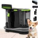 Portable Carpet & Upholstery Cleaner, Deep Cleaning for Rugs, Couch, Curtain, Car Interiors Stains, Pet & Family Friendly, 21 Kpa suction with 800W high-performance motor, 120V (Green)