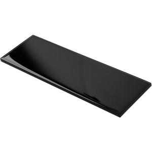 Lovdeco Black Glass Subway Tile, Glass for Bathroom Kitchen Shower Backsplash Wall, 4 x 12 Inches, 4 Sq.Ft., Pack of 11