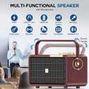 SUPNIU 320W Peak Power Karaoke Machine with Rich Deep Bass for Adults Portable Bluetooth Singing PA Speaker System Bass/Treble Adjustment with 2 UHF Wireless Microphones for Home Party Wedding Outdoor