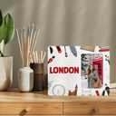 London Gifts for Couples, Honeymoon Picture Frame for Women, 4x6 Inch Photo