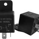 Augeny 2 PCS 40A Car Relay, 4 Pin 12V Automotive Switches and Starters, Model JD2912-1H-12VDC 40A 14VDC, Universal Multi Purpose Heavy Duty Standard Relay for Car Motorcycle Boat