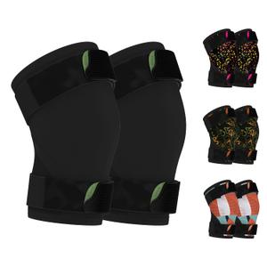 Knee Brace (1 Pair) Adjustable Strap 7mm Neoprene Knee Compression Sleeve Knee Support for Men Women for Training & Fitness, Weightlifting, Black X-Large (Aqua Mandarin)