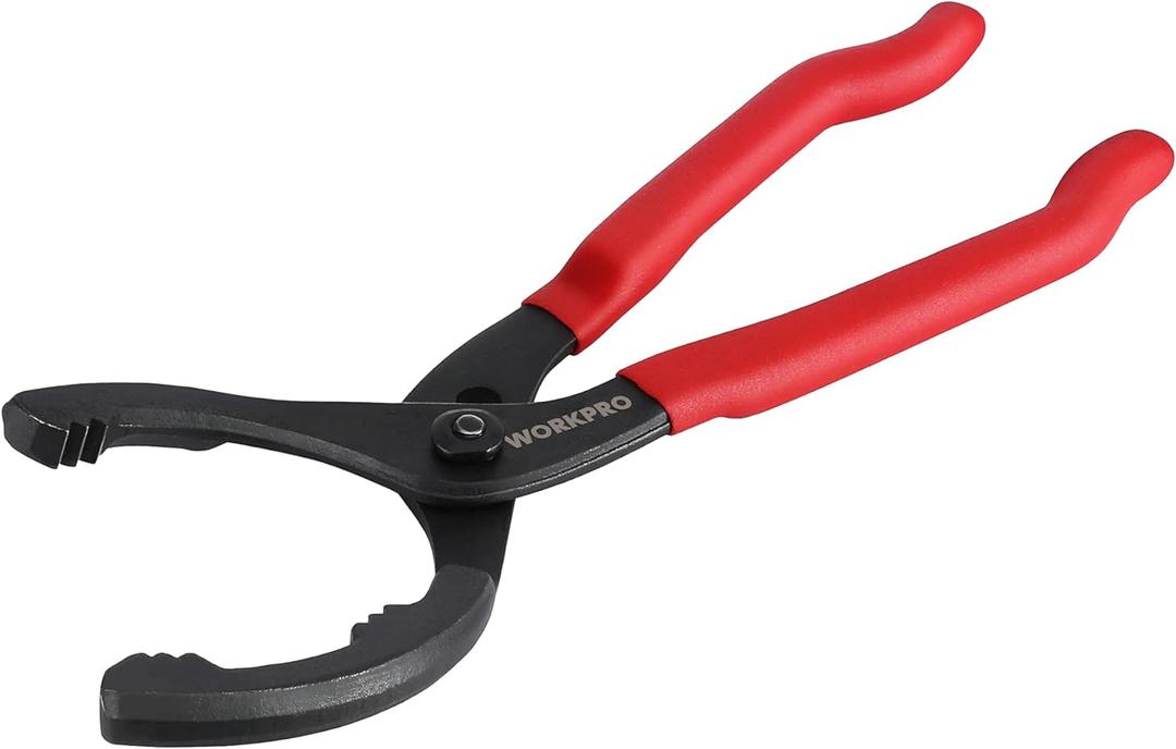 WORKPRO 12" Adjustable Oil Filter Pliers, Wrench Adjustable Oil Filter Removal Tool, Ideal For Engine Filters, Conduit, & Fittings, W114083A