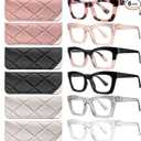 CCVOO 1.75 Oprah Style Reading Glasses for Women, Stylish Eyeglasses, Blue Light Readers for Women, Cheaters, (A1 Mix)