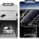 Under Screen Storage Box for Tesla 2020-2025 Model Y 2020-2023 Model 3, Hidden Design & Stable Installation, Hiddenable Privacy Storage with Anti-Slip Silicone Pad for Model Y 3 Accessories