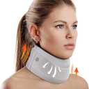 Neck Brace for Neck Pain and Support, Soft Neck Support Relieves Pain & Pressure in Spine for Women & Men, Wrap Align Stabilize Vertebrae Foam Cervical Collar for Sleeping (Grey, M, 3.5" Depth Collar)