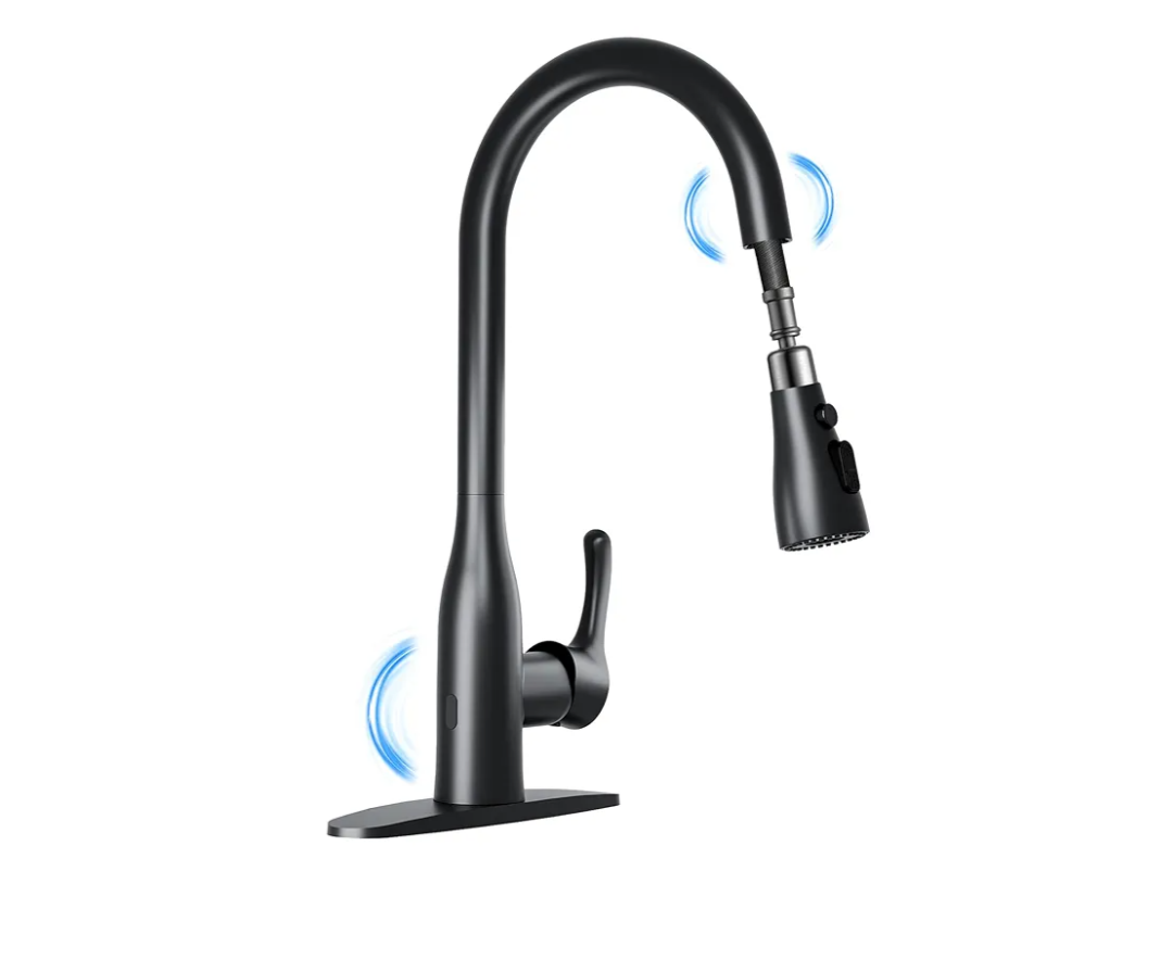 Homfan Touchless Kitchen Faucet Matte Black