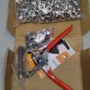 643Pcs Grommet Tool Kit 12mm 1/2 Inch(Inside Hole Size) Eyelet Kit with 320Pcs Eyelets Grommets, 320Pcs Washers and Grommet Eyelet Pliers for Leather/Belt/Shoes/Crafts