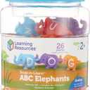Learning Resources Snap-n-Learn ABC Elephants - Educational Alphabet Elephant Toy, Fine Motor Skills, Counting and Sorting, Toddler Montessori Toys, Gifts for Boys and Girls, Ages 2+