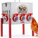 55LB Automatic Chicken Feeder,Large Metal Chicken Feeder with 8 Ports ,Adjustable Legs
