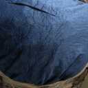 HABUTWAY Bean Bag Chair 3Ft Luxurious Velvet Ultra Soft Fur with High Rebound Memory Foam Bean Bag Chairs for Adults Plush Lazy Sofa with Fluffy Sponge 3' (Blue)