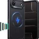 ESR for iPhone Air Case, 7X Military-Grade Drop Protection, Shock-Absorbing Rugged iPhone 17 Air Cover with Camera Control Button, MagSafe Accessories Compatible, Cyber Series, Black