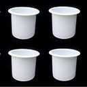 2 7/8 White Plastic Drop in Cup Holder Plastic Multipack Wholesale Bulk Listing Poker (8)