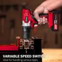 AVID POWER 20V Cordless Drill Set for Home DIY & Beginner Projects - Lightweight Power Drill with Battery Charger & 22 Bits, Variable Speed, 3/8" Keyless Chuck, Ideal for Furniture Assembly (Red)