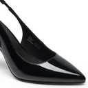 DREAM PAIRS Women's Heels Slingback Stiletto Pumps Shoes Pointed Closed Toe Kitten Heels Dress Bridal Elegant Wedding Sexy Party 7.5, Black-pat