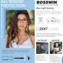 Blue Light Blocking Glasses for Women/Men - 4-Pack Computer Reading/Gaming/TV/Phone Glasses, Anti-Glare