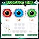 Baquler 12 Pcs 12 Inch Halloween Eyeball Paper Lanterns Spooky Hanging Decoration Eyeball Lanterns for Home Garden Indoor Outdoor Summer Halloween Party Decoration Supplies