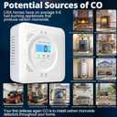 3 Pack Carbon Monoxide Detector LCD Screen Real-Time Concentration Battery Fault LED 60-Second Self-Check History Alarm Peak Record Portable Travel Van Life RV Camping Hotel Home Safety Pet Family