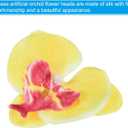 PATIKIL 2.8" Artificial Orchid Flower Heads, 20 Pack Silk Phalaenopsis Fake Butterfly Orchid Heads for Wedding Floral Bouquet Decor DIY Craft Making, Yellow