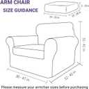 2 x ZNSAYOTX Luxury Velvet Chair Slipcovers with Arm 2 Piece Stretch Chair Covers for Living Room Thick Soft Armchair Slipcover Anti Slip Pet Friendly Furniture Protector (Pea Green),30"-47"(1 Cushion)