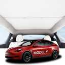 Sunshade for Tesla Model Y Roof for Tesla Model Y 2019-2024 Sunshade Heat Insulation Accessories 2021 2022 2023 Roof Sun Shade Gray
