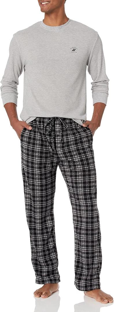 Beverly Hills Polo Club Men's Beverly Hills Polo Polar Fleece Set W/Thermal Top (X-Large)