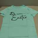 Happy Easter Teal T-shirt, Size Small
