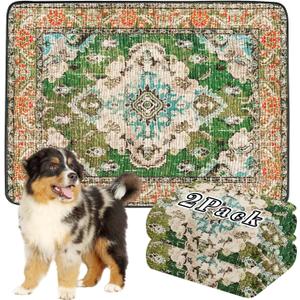Thicken Washable Pee Pads for Dogs, 2 Pack Waterproof Reusable Pee Pads for Dogs36"x48" Super Absorbent Leakproof Dog Pads, Non-Slip Potty Pads for Floor, Crate, Couch, Whelping Pads Pet Supplies