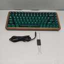 Womier 75% Mechanical Keyboard Wireless with QMK/VIA, WD75 V2 Wood Gaming Keyboard 8000mAh Battery, Tri-Mode Custom Key Board RGB Hot Swappable with Translucent Clear Keycaps-POM Linear Switch (Green)