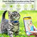 AirTag Dog Collar for Small Medium Large Dogs, Animire Soft Neoprene Padded Pet Cat Collar, Polyester Puppy Collar with Silicone Air Tag Case Holder Accessories, 10''-16'' Neck (Bohemia Navy)