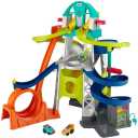 Fisher-Price Little People Toddler Toy Launch & Loop Raceway Race Track with Lights Sounds & 2 Cars for Pretend Play Ages 18+ Months​ 