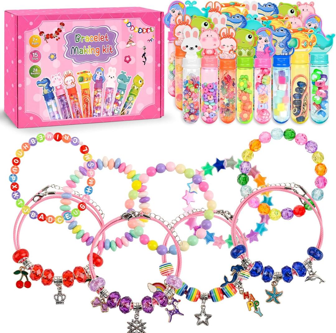 Ulema 24 Pack Bracelet Wands,Charm Bracelet Jewelry Making Kit,Birthday Gifts,Goodie Bags Stuffers,Party Favors Supplies,Classroom Rewards,Return Gifts