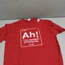 Ah The element of surprise funny geek periodic table T-Shirt (Red, L)