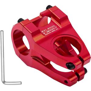 1-1/4" (31.8mm) Handlebar Center Distance 1.77"/45mm Mountain Bike Pole Riser Handle Suitable for Most Road Bicycle Poles, Mountain Bike Poles BMX Poles Bicycle Short Poles (Red)