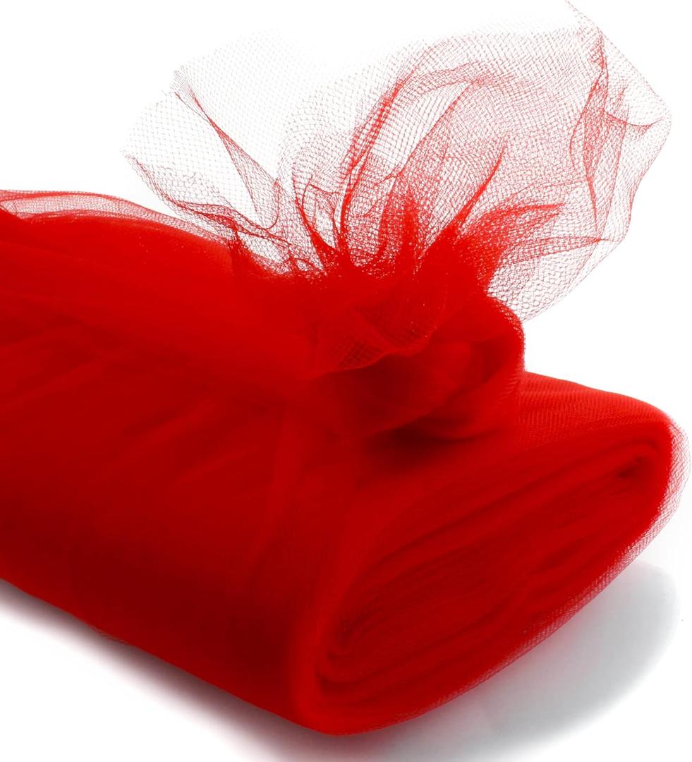HairBow Center LLC – 54" x 25 Yards for Crafts Wedding Décor Bows & DIY Projects Polyester Color 037 Red