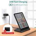 PlusAcc Wireless Charging Dock for Kindle Paperwhite Signature Editions (2022 & 2024 Releases) & Colorsoft Signature Edition & Smartphones, Foldable Charger Stand Compatible with iPhone 15 Pro Max