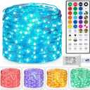 Fairy Lights USB Plug in 33ft 100LEDs with Remote, Warm White 20 Color Changing Light Twinkle Firefly String Lights for Bedroom Party Wedding Christmas Tapestry, Multicolor Colors (USB&Plug)