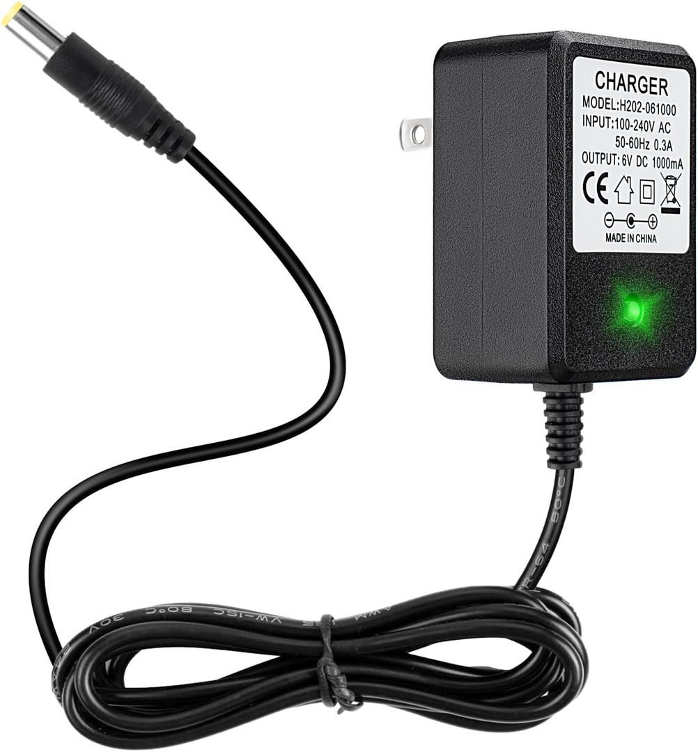 6V Charger for Kids Ride On Car Toys, 6 Volt Battery Charger for Flybar Bumper car/Wrangler SUV Kid Trax Dynacraft Toy Car Jeep ATV Quad (6v Battery Charger)