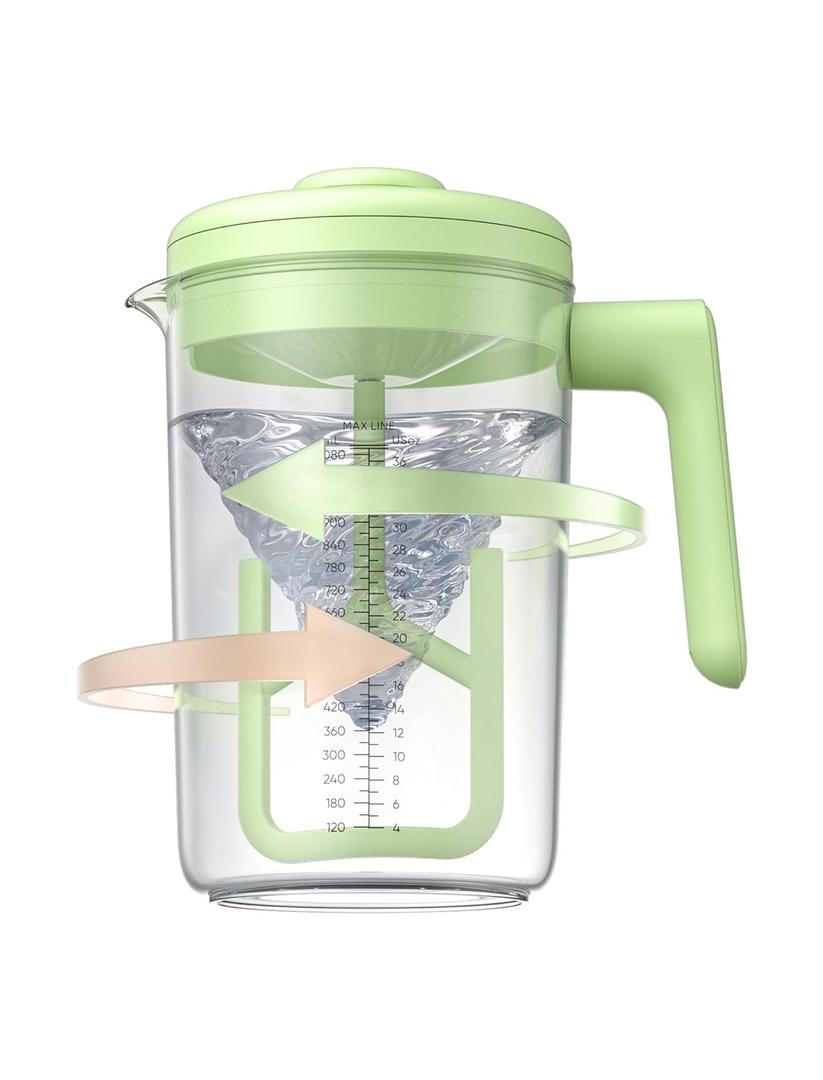 Electric Formula Pitcher, 36 oz Baby Formula Mixing Pitcher, Automatic Baby Formula Mixer, Bidirectional Stirring Breastmilk Pitcher, Locking Lid Smooth Formula Maker Milk Storage for FridgeGreen)