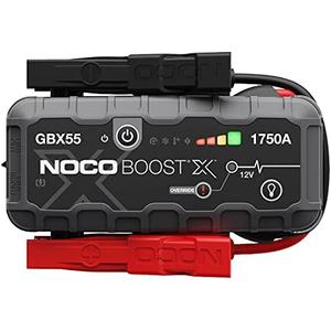 NOCO Boost X GBX55: 1750A UltraSafe Jump Starter – 12V Lithium Battery Booster Pack, Portable Jump Box, Power Bank & Jumper Cables - for 7.5L Gas and 5.0L Diesel Engines