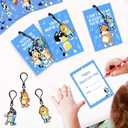 Anstey Valentines Day Gifts for Kids 24 Valentines Cards with 24 Keychains Kids Valentines Exchange Cards for Classroom School Boys Girls Party Favors