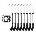 8pcs Spark Plug Wire Set, 9070C Spark Plug Wire with Extreme 9000 Ceramic Boot Compatible with LS Terminals LS3 LS4 LS7 LT Engines