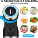 KOIOS Upgraded Immersion Blender Handheld, 1000W 12-Speed 5 in 1 Hand Mixer Stick Blender with 304 Stainless Steel Blade,Food Processor,Beaker,Egg Whisk&Milk Frother,Non-BPA,Smoothies Pure Baby Food