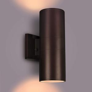 rosykite Outdoor Wall Lights Dusk to Dawn Exterior Lighting Fixtures, ETL Listed Cylinder Up Down Outdoor Porch Light,Modern Outdoor Sconce Lights for House Garage Patio,Bulbs Included