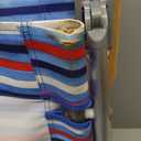 Tommy Bahama 5-Position Classic Lay Flat Folding Backpack Beach Chair, Aluminum, Red, White, and Blue Stripe