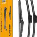 AUTOBOO 26"+20" Windshield Wipers with 12" Rear Wiper Blade Replacement for Toyota Highlander 2019 2018 2017 2016 2015 2014 2013 2012-2008 Lexus GX460 2021-2011-Original Factory Quality (Pack of 3)