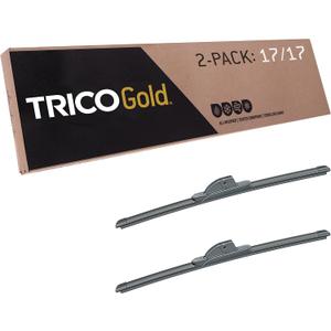 TRICO Gold (18-1717) 17 & 17 Inch Pack of 2 Automotive Replacement Windshield Wiper Blades for My Car Premium All Weather Beam Blade for Select Vehicle Models