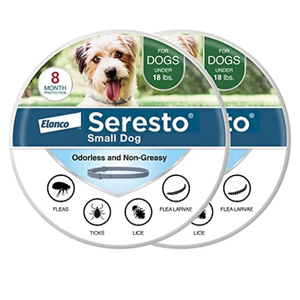 Seresto Small Dog Vet-Recommended Flea & Tick Treatment & Prevention Collar for Dogs Under 18 lbs. | 2 Pack